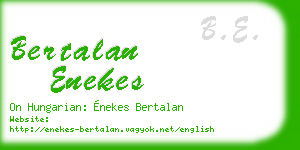 bertalan enekes business card